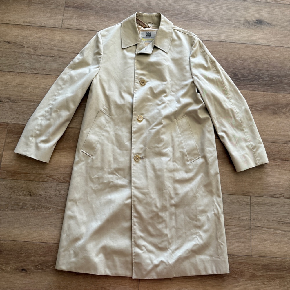 Vintage Aquascutum London Men's Beige Trench Coat - Picture 3 of 11